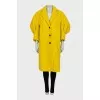 Yellow coat with lantern sleeves