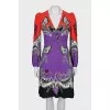 Combined dress in print
