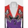 Combined dress in print