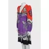 Combined dress in print