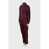 Sports suit with corduroy inserts