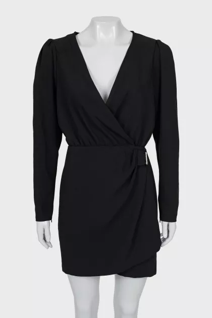 Wrap dress in black