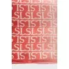 Monogrammed silk scarf with tag