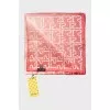 Monogrammed silk scarf with tag