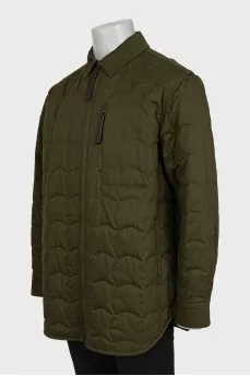 Men's quilted jacket green