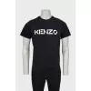 Men's black t-shirt with brand logo