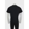 Men's black t-shirt with brand logo