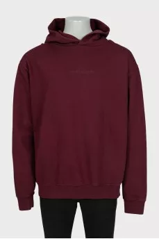 Men's dark red hoodie