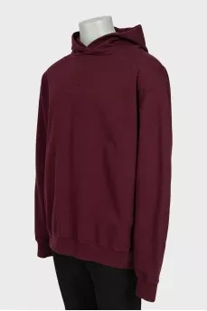 Men's dark red hoodie
