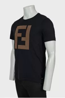 Men's T-shirt with embossed decor