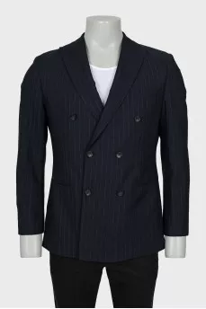 Men's striped wool jacket