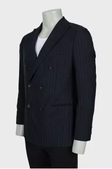 Men's striped wool jacket