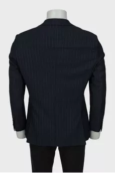 Men's striped wool jacket