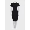 Fitted dress with gold fittings