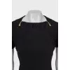 Fitted dress with gold fittings