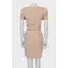 Beige dress with short sleeves