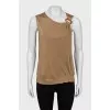 Gathered strap top