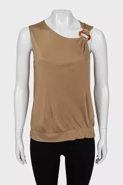 Gathered strap top