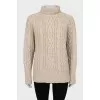 Oversized sweater in beige