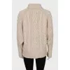 Oversized sweater in beige