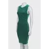 Green striped bodycon dress