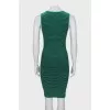 Green striped bodycon dress