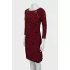 Red dress with animal print