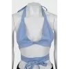 Set with a blue top