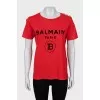Red T-shirt with velour print
