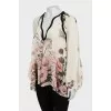 Transparent silk blouse