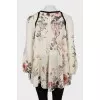 Transparent silk blouse