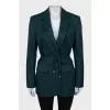 Wool jacket with thin belt