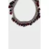 Silver necklace decorated with flowers