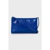 Patent leather embossed crossbody bag