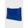 Patent leather embossed crossbody bag