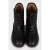 Black ugg boots with gold logo