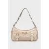 Silver shoulder bag