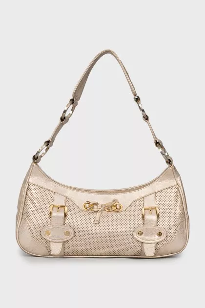 Silver shoulder bag