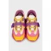 Patent leather and textile sneakers
