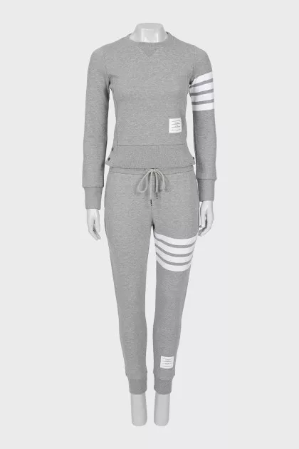 Gray tracksuit with tag
