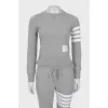 Gray tracksuit with tag