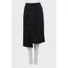 Straight cut skirt with slits