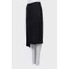 Straight cut skirt with slits
