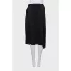 Straight cut skirt with slits