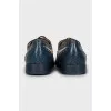 Brogues made of textile and leather