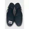 Brogues made of textile and leather