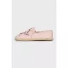 Pink leather espadrilles