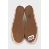 Pink leather espadrilles