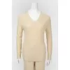 Beige cashmere suit