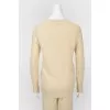 Beige cashmere suit